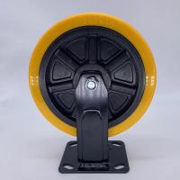 China Rigid Casters Wheel Heavy Duty Caster Wheel TPE Tread Castors 200mm for sale