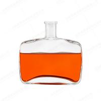 China Glass Whiskey Vodka Bourbon Brandy Bottle With Big Capacity And Flat Arch Bridge factory
