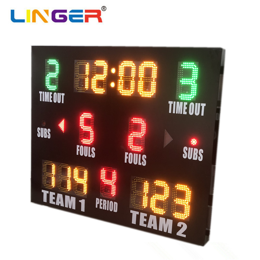 China Red  Yellow Green LED Basketball Scoreboard DIP Digit Model for sale