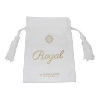 China Customized Gift Pouch Bags White Luxury Felt Velvet Double Sided With Tassel factory