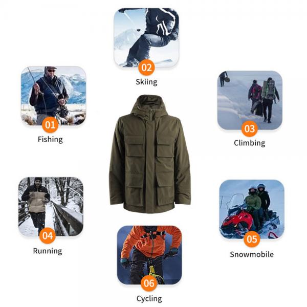 Quality Fleece Men's Heated Jacket Rechargeable Electric Heated Clothes for Hiking for sale