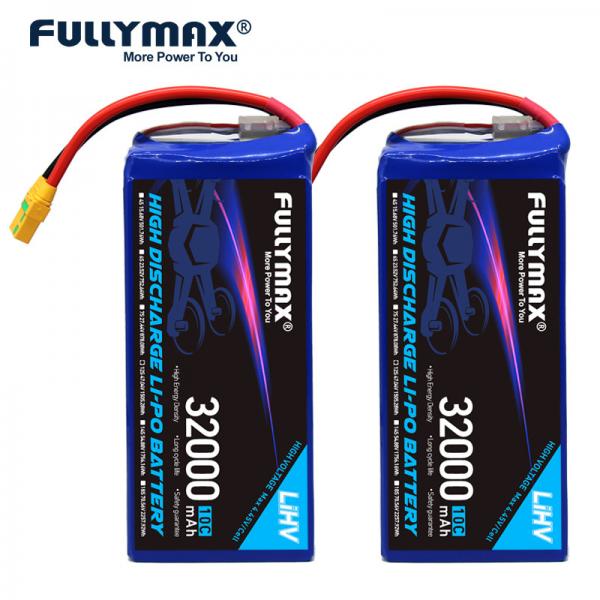 Quality 12s Lipo Battery Pack Airplane UAV Drone Battery Backup High Voltage 32000mAh 47.04V 10C XT90-S Plug for sale