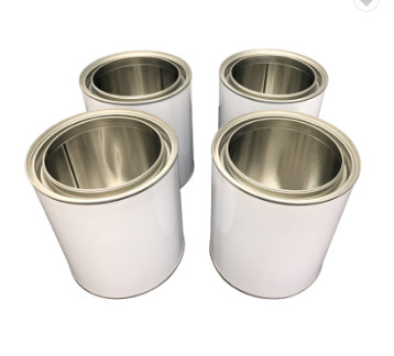 Quality 1L Automotive Paint Cans 0.21mm Round Tin Bucket With Lids for sale