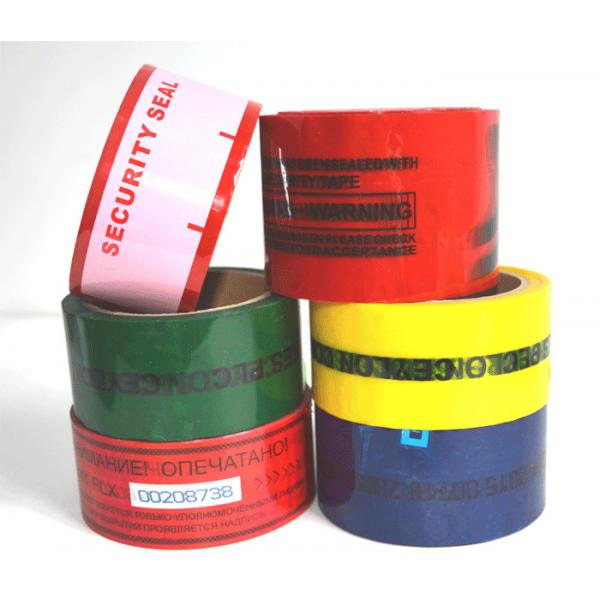 Quality High Residue Tamper Proof Seal Tape / Custom Security Tape With Print Logo for sale