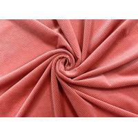China 180GSM 100% Polyester Corduroy Fabric Pillows Making Salmon Red Color factory
