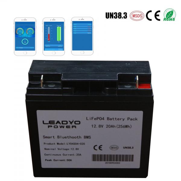 Quality Lifepo4 Deep Cycle Batteries , ABS Case 12V 20ah Rechargeable Lithium Batteries for sale