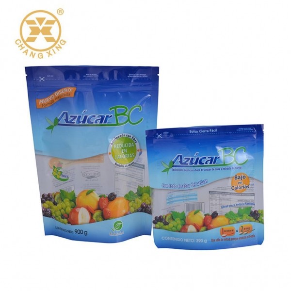 Quality 1kg 2kg Blue Dry Fruit Pouch Design Plastic Transparent Packaging Bags With Window for sale