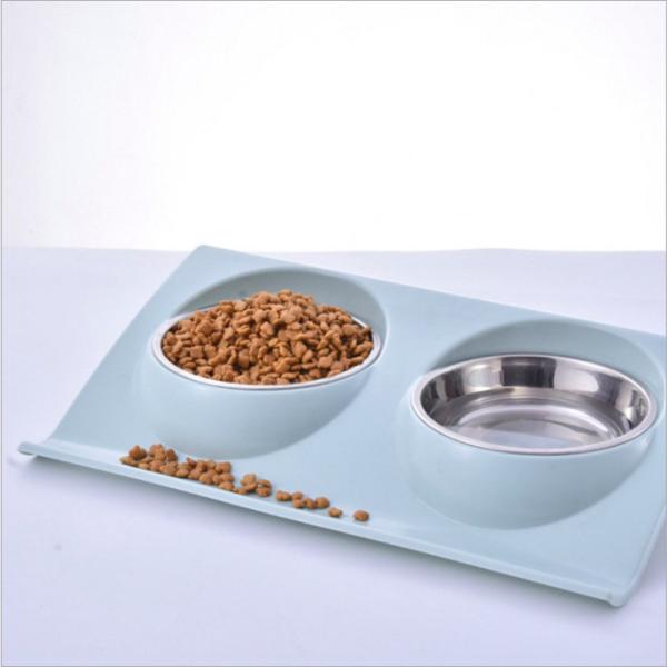 Quality Fashionalbe Pet Food Feeder / Combination Double Bowl Thick Non - Tasteless for sale