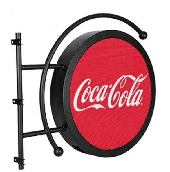 Quality 8mm Outdoor Led Banner Display Stand Logo Round P8 Wall Hanging 640x640 for sale