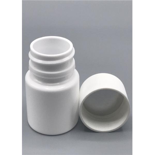 Quality 30ml White Plastic Pill Bottles With Lid , Round Empty Capsule Bottles  for sale