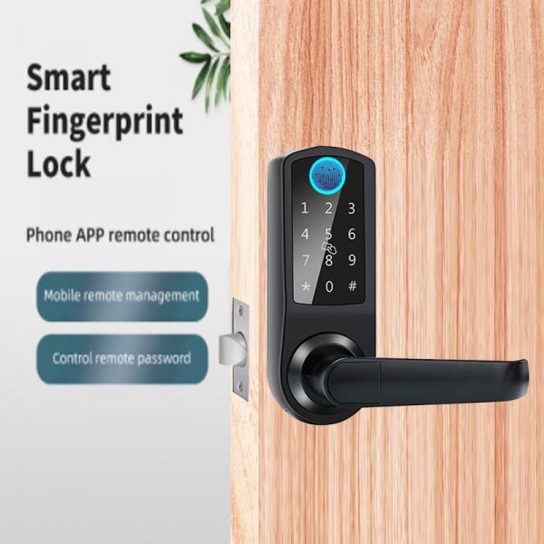 Quality Passcode 180mm Alkaline Smart Fingerprint Door Lock Commercial Wireless for sale