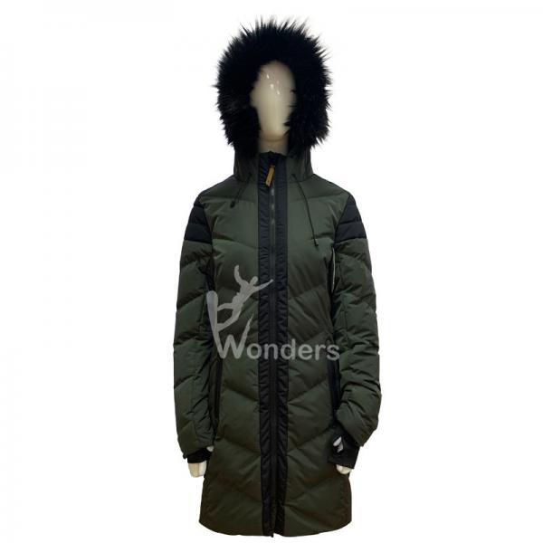 Quality Women's Insulated Padded Puffer Parka Jackets Winter With Hood for sale