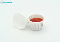 China White 1 Oz Pleated Souffle Portion Cups Pure Wood Virgin Pulp Paper Material factory