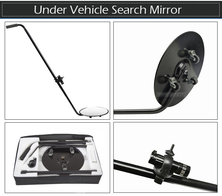 China Aluminum Handles Round Convex Or Flat Acrylic Under Vehicle Inspection Mirror 12