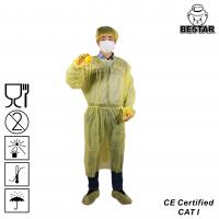 Quality Polypropylene pPE Sterile Disposable Gowns Non-Hazardous Yellow Disposable Gowns for sale