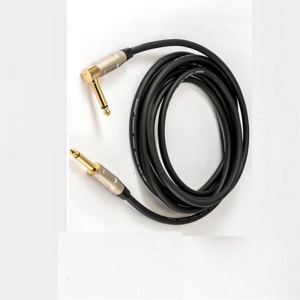 Quality 22 Awg Bass Guitar Cable 1/4 Inch Straight To 1/4 Inch Angled Bass Amp Cord For Amp for sale