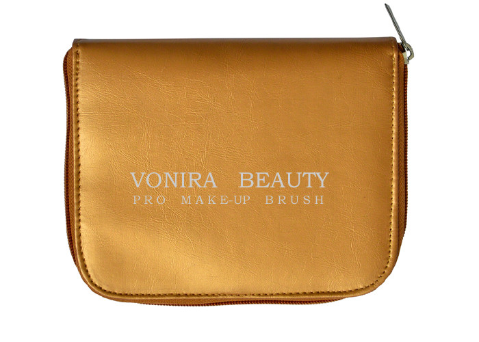 China Travel Makeup Brush Bag With Mirror Cosmetic Pouch Holder factory