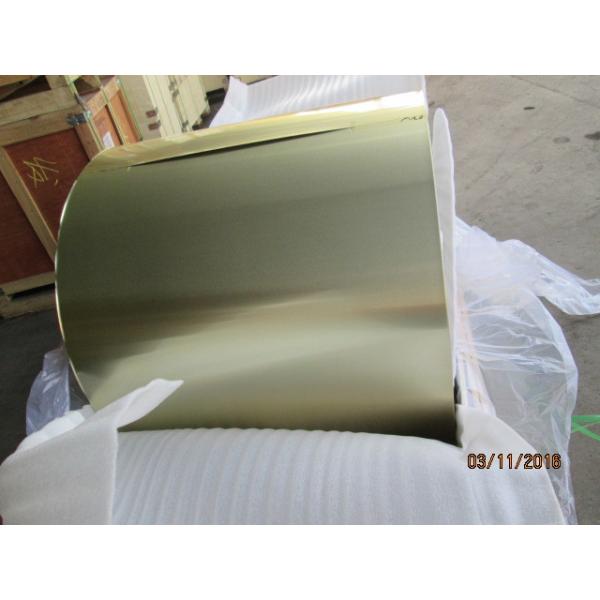 Quality Blue / Golden Coil Coated Aluminium , 0.105MM Coil Coated Aluminium Different Width for sale