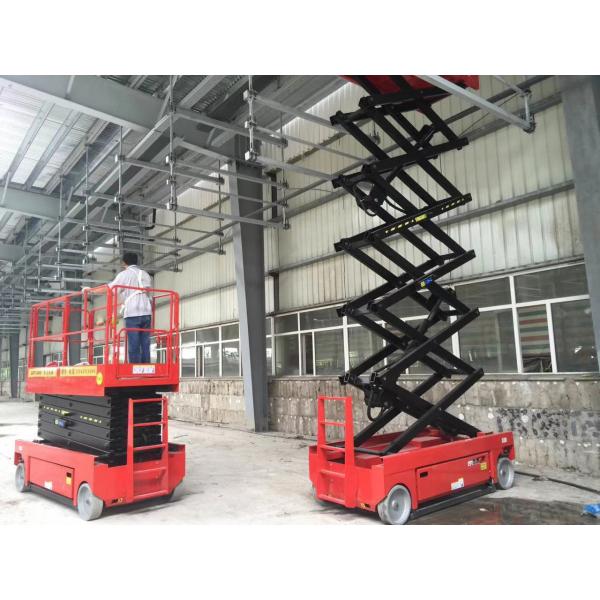 Quality 12m 320kg Self Propelled Scissor Lift With Extended Platform for sale