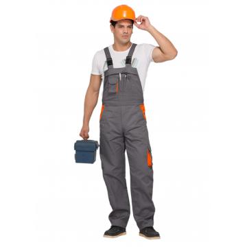 Quality Durable Multi Size Mens Bib And Brace Workwear With Comfortable Elastic Waist for sale
