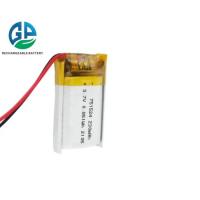 China 3.7v 230mah Li Polymer Rechargeable Battery 751524 for sale