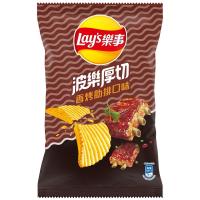 China Exclusive Exporter's Pick: Lays GRILLED RIBS Ridged Potato Chips - Economy Pack 54g - Elevate Your Asian Snack Collectio factory