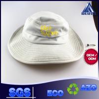 China Casual Hiking Fishing Boonie Bucket Hat , Embroidery Logo Beige Bucket Hat factory