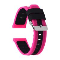 Quality Quick Release Silicone rubber Watch Band Custom Double Color Wristband 24mm for sale