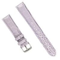 Quality Light purple Crocodile Leather Watch Strap for sale