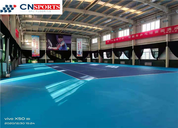 Quality Blue SPU Flooring , 2.3mm Indoor Basketball Court Flooring for sale
