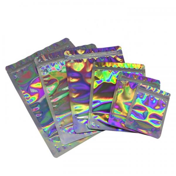Quality ODM Holographic Stand Up Pouch Biodegradable Aluminium Foil Pouch GMP for sale