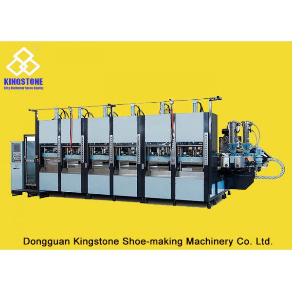 Quality EVA Slipper Making Shoe Sole Making Machine With Full Production Line / 6 Stations for sale