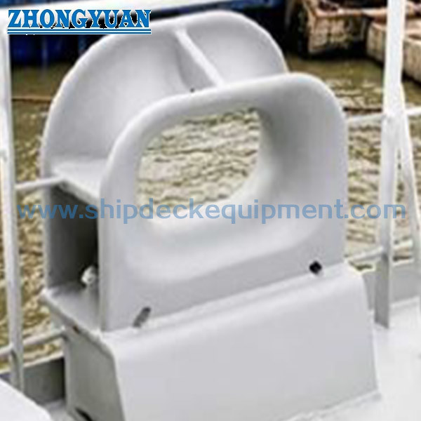 Quality DIN 81915 Type D Casting Steel Deck Mounted Chock Ship Towing Equipment for sale
