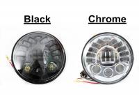 China JEEP Wrangler 2007 - 2017 JK Matrix style Xenon Head Lamp Assy Black / Chrome factory