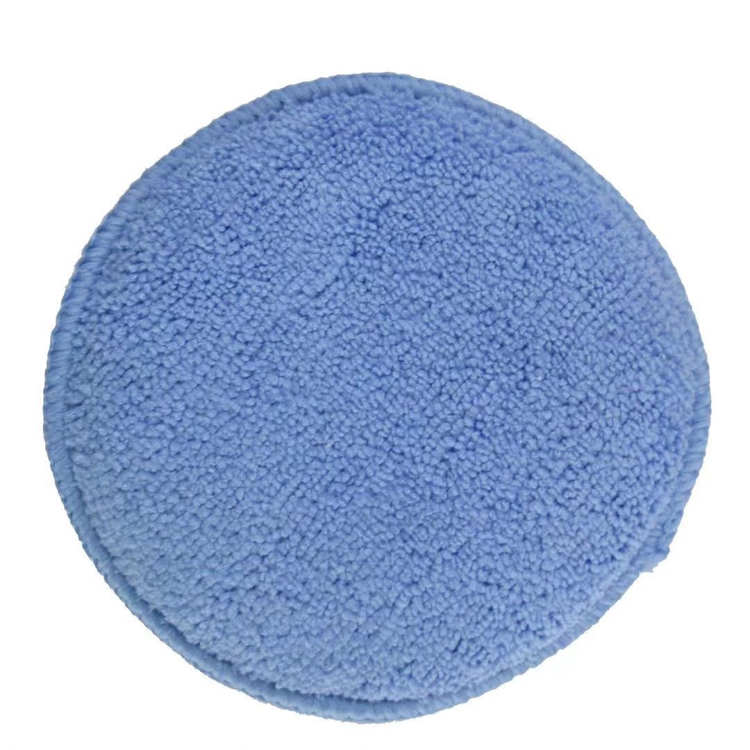 China Blue Color Microfiber Wax Applicator Pads For Cars Foam Sponge factory