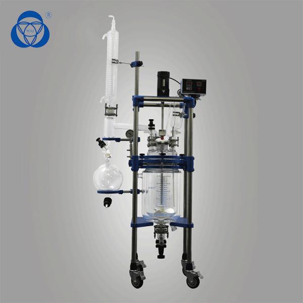 Quality 10 L Double Jacket High Pressure Chemical Glass Reactor Semi - Automatic for sale