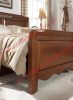 China English Country Style Solid Wood Bed in Wooden Bedroom Furniture sets factory