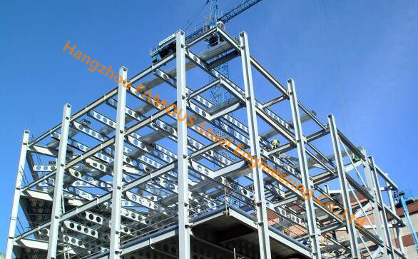 Quality Multiple Floor Prefabricated Steel Buildings EPC Project , Galvanized Surface for sale