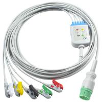 China Schiller Compatible Ecg Cable And Lead Wires Direct Connect 5 Lead IEC Grabber factory