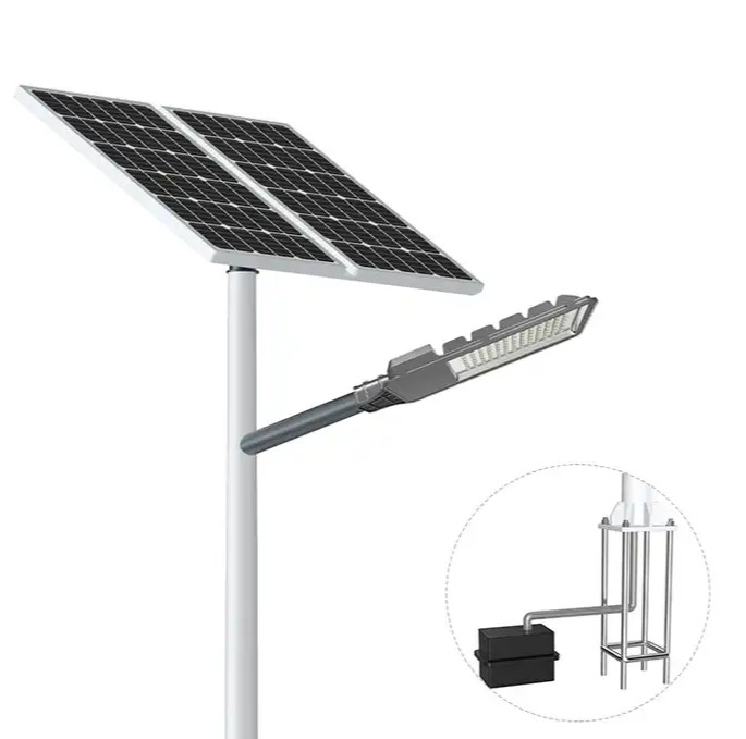 China Water Resistant 90w Battery Powered Street Light With Auto Dimming Solar Street Light factory