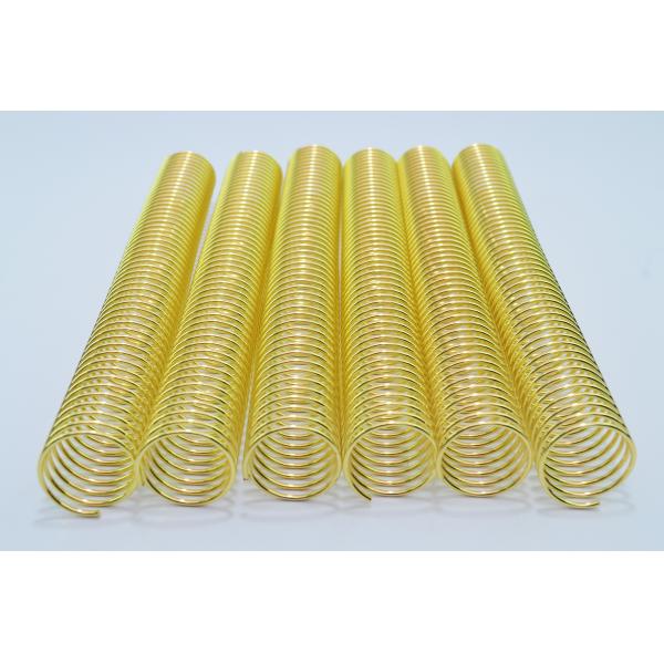 Quality Shiny Gold 40mm Pitch 4:1 Mm Spiral Coil Pair Combination, Suitable For Notebook for sale
