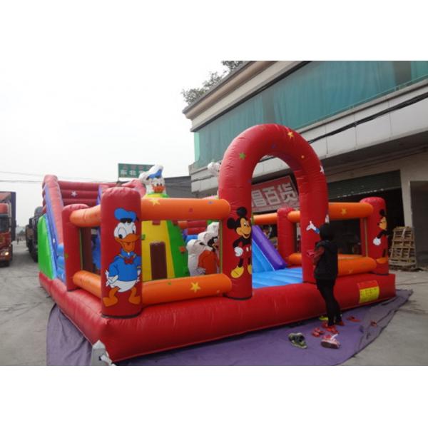 Quality Mickey Inflatable Park Waterproof , Wonderful Inflatable Water Park For Public Garden for sale