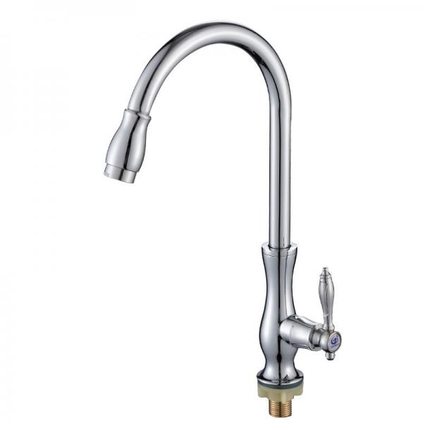 Quality Zinc SS Spout Kitchen Faucet Only Cold Water Single Handle for sale
