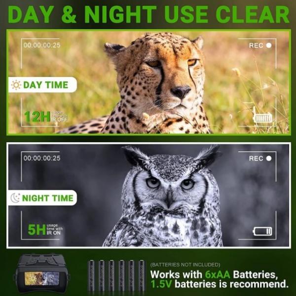 Quality Binoculars Night Vision Device Infrared 1080P HD 5X Digital Zoom Outdoor Hunting for sale