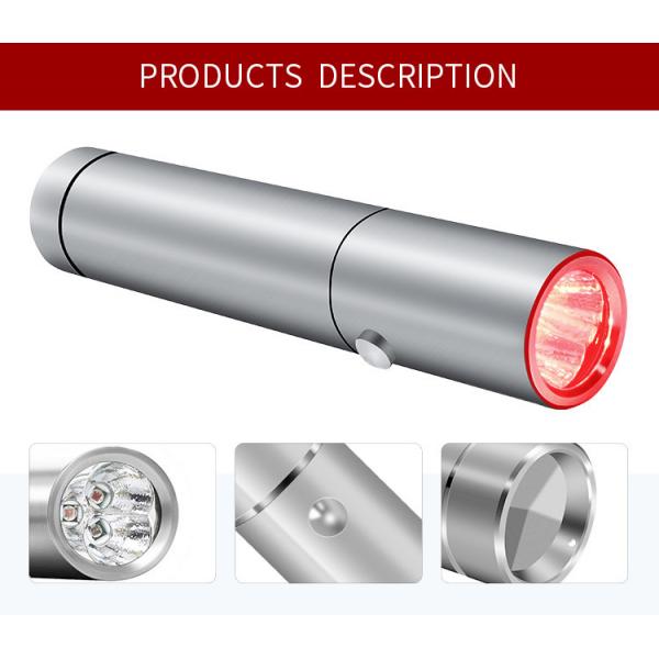 Quality Gift Box Packed 630nm 660nm 850nm 3 LED Red Light Torch For Wrinkles Reduce for sale