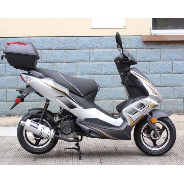 Quality 12" Front Disc And Rear Drum Brake 50cc Adult Motor Scooter With Trunk for sale