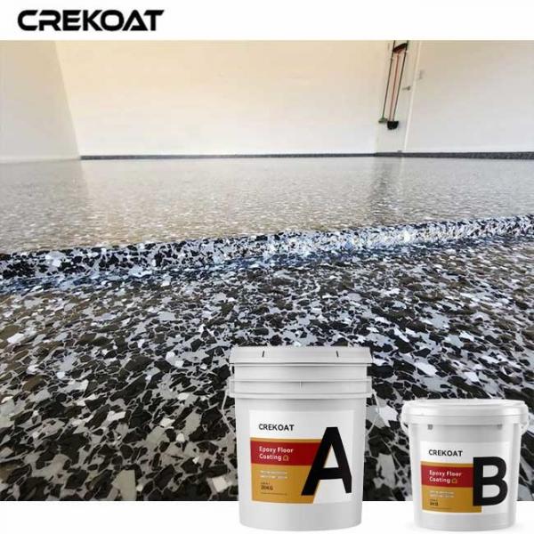 Quality High Gloss Epoxy Flake Floor Coating UV Resistant Excellent Adhesion for sale