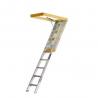 China Anti Slip Feet Home Aluminium Loft Ladder , Collapsible Telescopic Attic Ladder factory