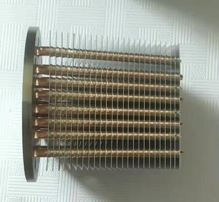Quality Finishing Passivation Copper Pipe Aluminum Fin Heat Sink  /  Thin  Heatpipe Heatsink for sale