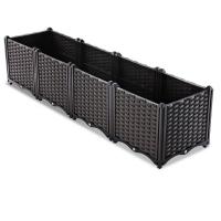 Quality Hand woven high quality plant planting box plastic resin outdoor vegetable for sale